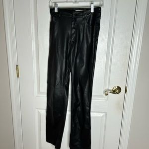 Zara Split Hem Leather Pants